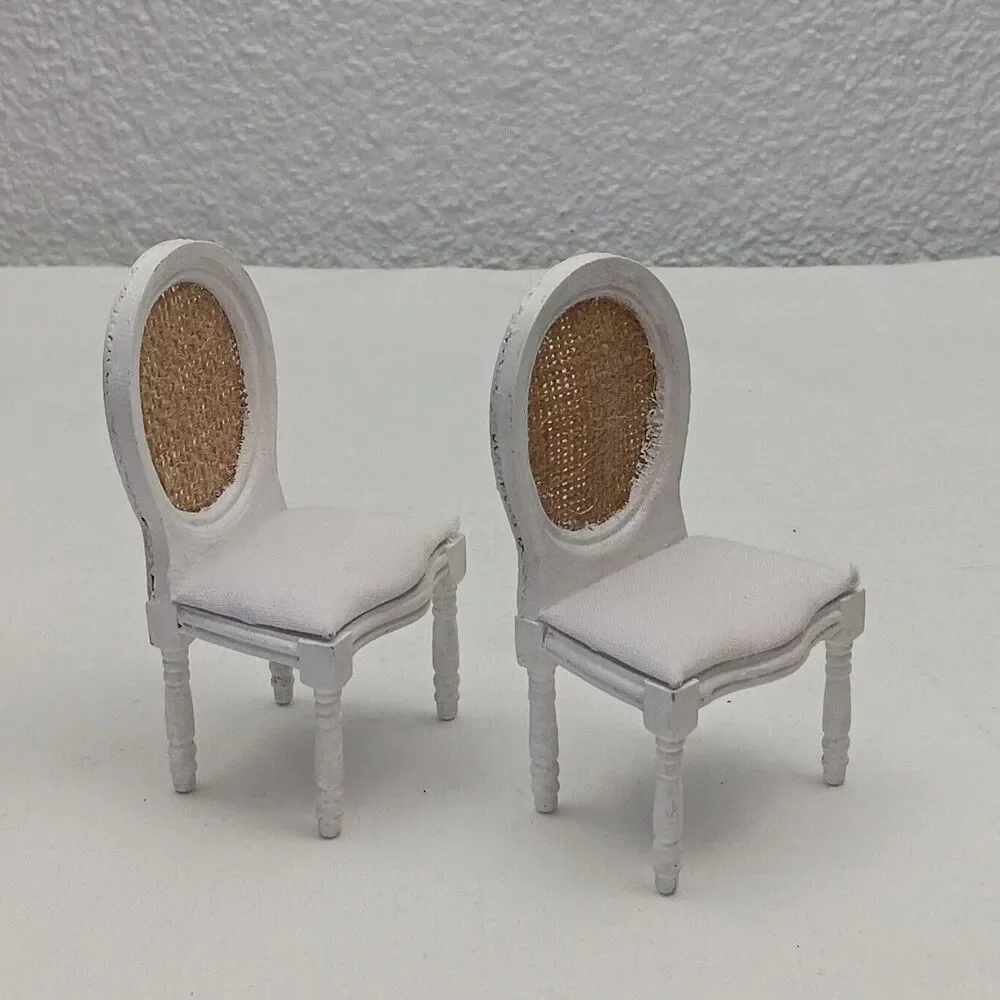 1:12 Scale Dollhouse Miniatures Victoria Furniture Chair Wooden Handmade Vintage